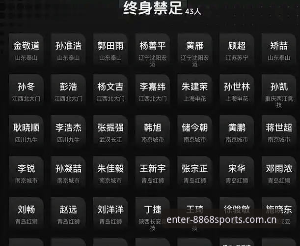 中国足球第三批禁足名单详解：行业整顿与体育生态重塑